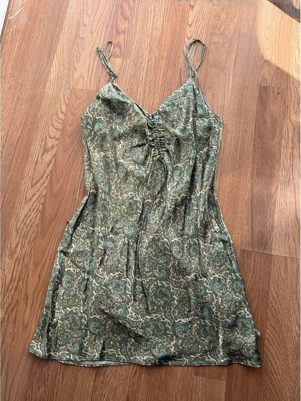 ZARA Paisley Print Spaghetti Strap Dress XS